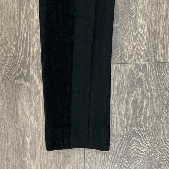 Club Monaco Suede Panelled Riding Pants Trousers High Rise Straight leg Black 00 - Picture 12 of 16